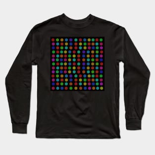 pop art polka dots pattern Long Sleeve T-Shirt